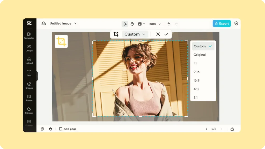 CapCut Image Ratio Changer