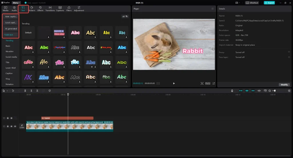 Add Subtitles In CapCut