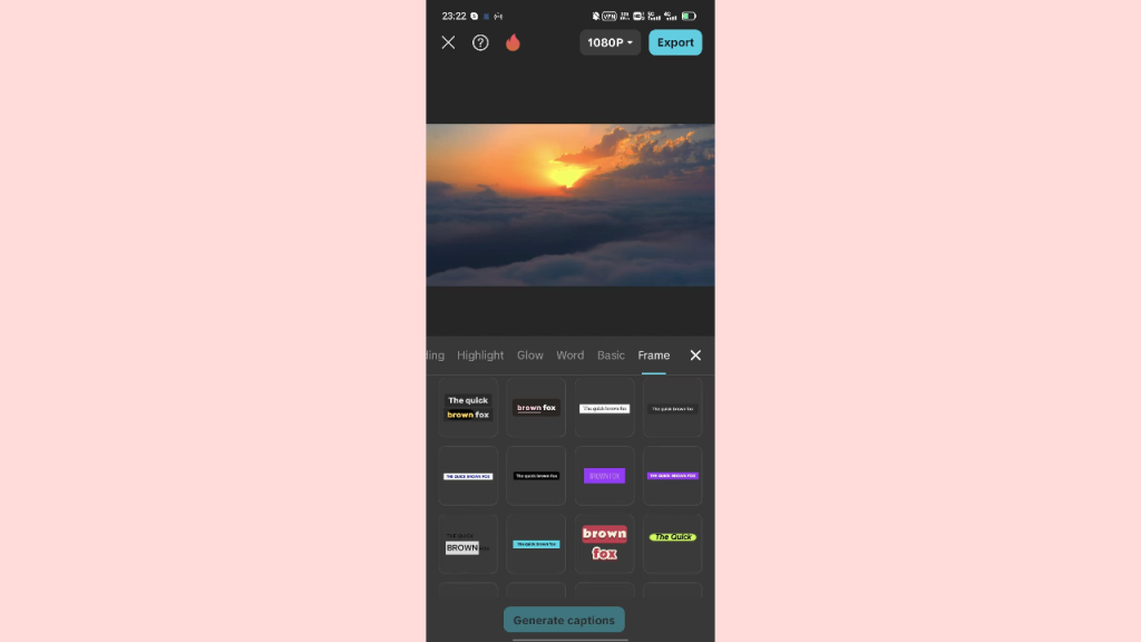 CapCut Pro includes Auto Caption Templates