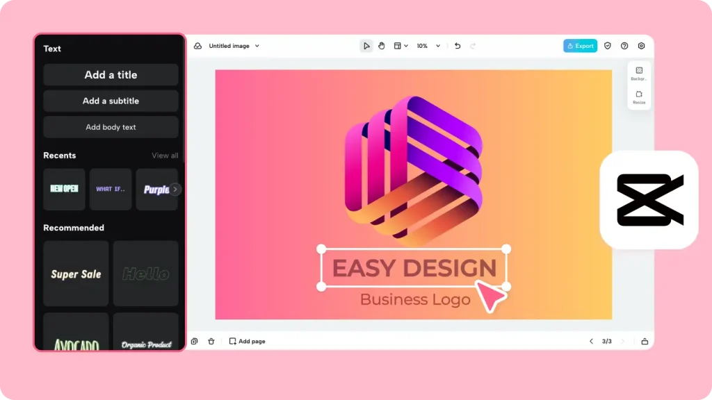 CapCut Design Business Logo